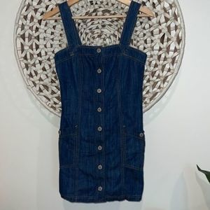 Hollister denim button up dress size xsmall like brand new